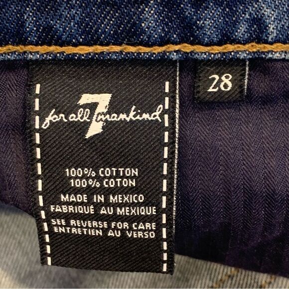 7 Seven For All Mankind Josefina Skinny Boyfriend Jeans Distressed Raw Hem 28 - Picture 8 of 11